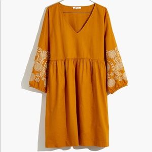 NWT Madewell Embroidered Sleeve Popover Dress XXS